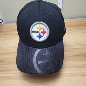 New Era Mens‎ 39 Thirty Black Pittsburgh Steelers NFL Team Baseball Cap Size M/L